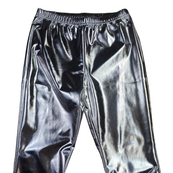 Metallic Silver Flare Pants - Picture 2 of 9
